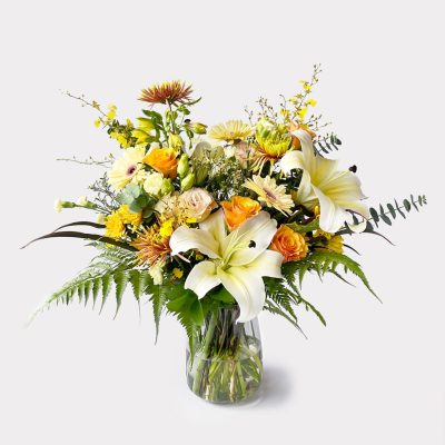 Autumn Surprise Bouquet in Vase Arrangement