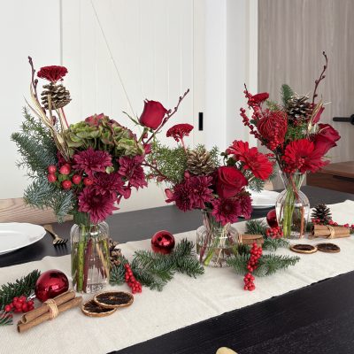 Red Christmas Tablescape