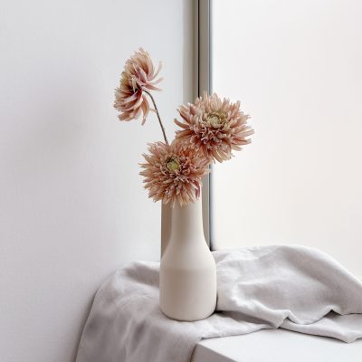 Dahlia Spray Light Pink Artificial Faux Flowers