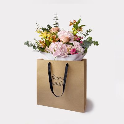 Hydrangea Bliss Bouquet Wrapped in Bag