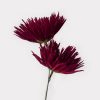 Mum Stem Burgundy Artificial Faux Flowers