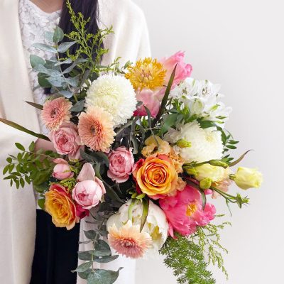 Peach Bridal Wedding Bouquet_V1