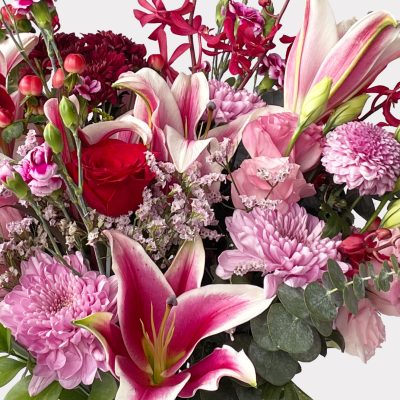 Red Velvet Rose Bouquet Close Up