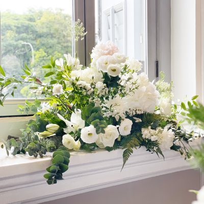 White Wedding Side Display Decor