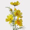 Yellow Cosmo Spray Artificial Faux Flowers